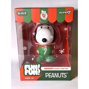 Super7 Fun! Fun! Holiday Peanuts 75 Years Snoopy Candy Cane PJs Vinyl Figure